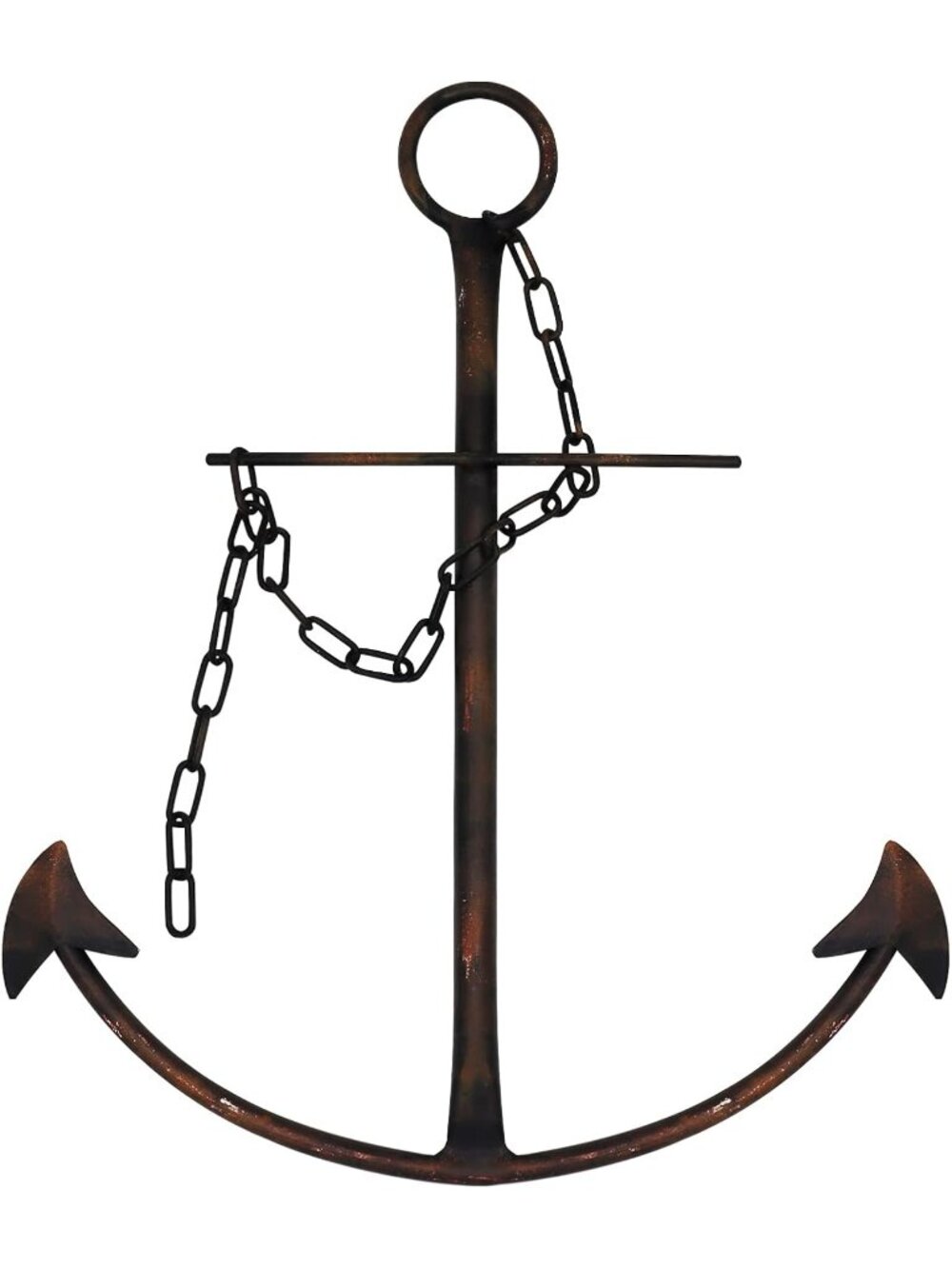 Nautical Anchor Wall Decor Antique Metal Art Black13" Vintage Farmhouse Decor